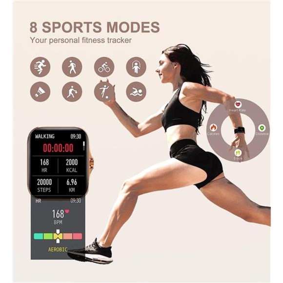 Smart Watch for Women(Call Receive/Dial), Fitness Tracker Waterproof Smartwatch - Picture 4 of 6